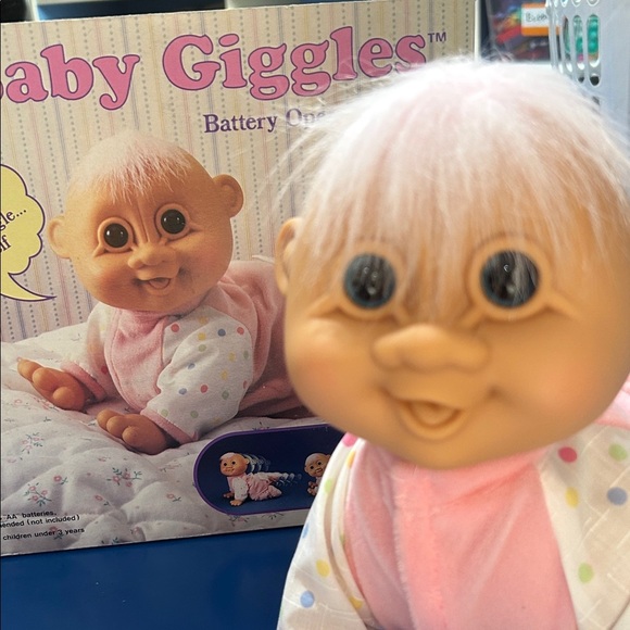 Russ Other - Russ Pink and White Baby Doll with Polka Dots! Baby toy! Vintage! Troll lovers!